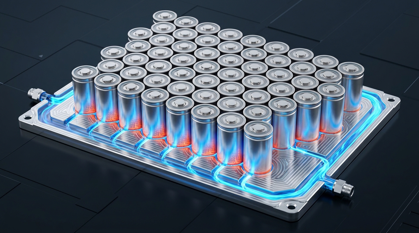 Ultra-thin microchannel EV battery cold plate design