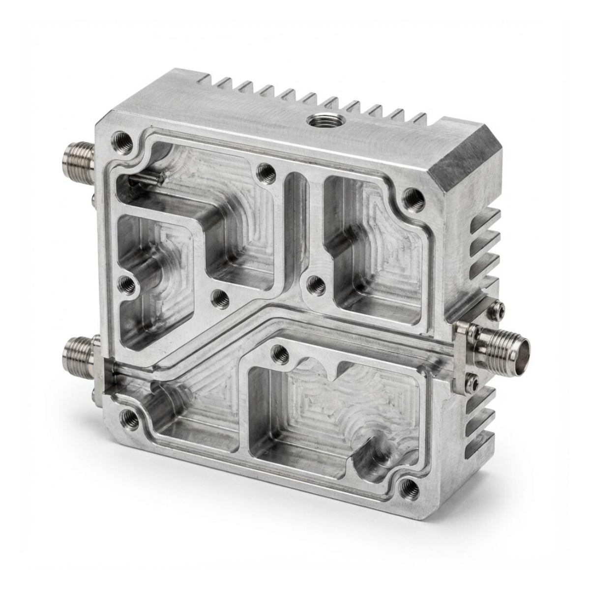 Precision CNC Milled RF Cavity Filter Chambers