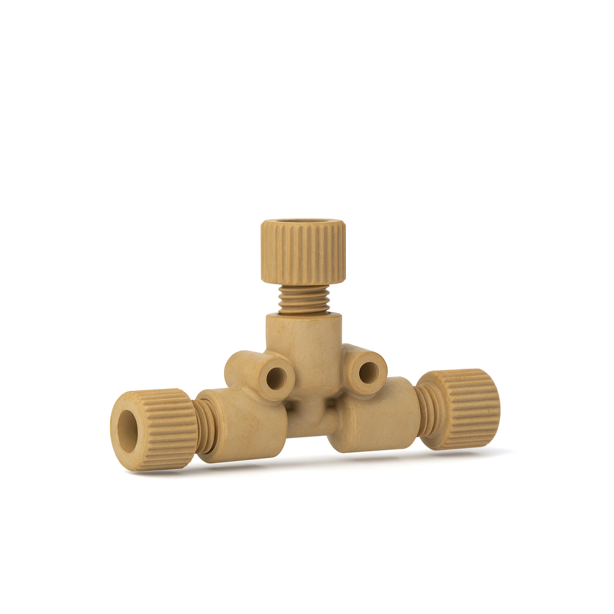 Precision Microfluidic 3-Way Tee Junction Fitting